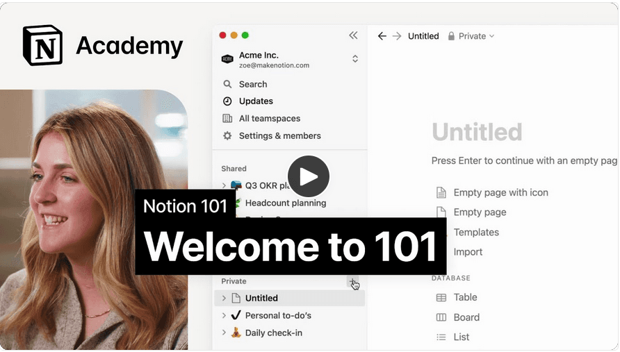 Notion 101: Introduction course image